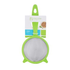 Colador de Acero Inoxidable Mármol con Mango Verde 10 cm