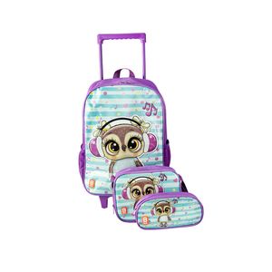 Set Mochila Con Ruedas,Lonchera Y Cartuchera Bonibu
