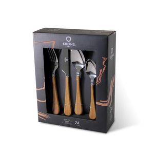 Set Cubiertos X 24 Pz Wood