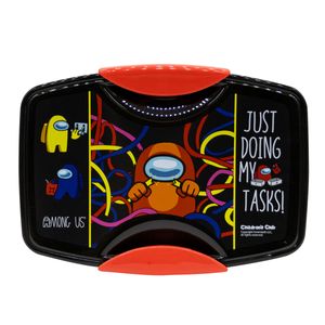 Taper Pp 1400Ml Con Divisiones Y Cubiertos Among Us