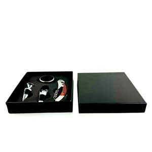 Set Abridores De Vino (4 Pza) Hecho A Mano Caja Cuadrada Bdu8469