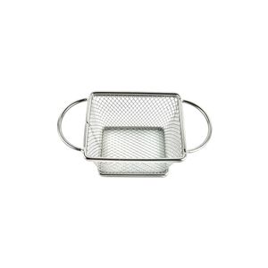 Cesta Cuadrada Ranura Acero Doble Asa