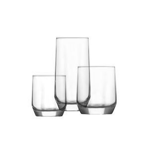 Set X 18 Vaso Long Drink (13Onz)/Whiskey(10.5Onz)/Water(7.5Onz)