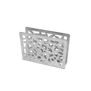 Servilletero Cuadrado Labrado Acero 12x8.5 cm