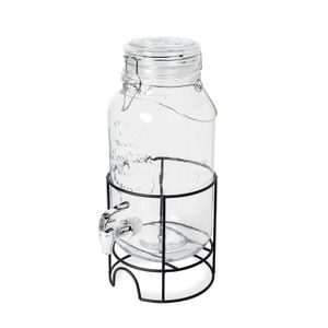 Dispensador con Tapa Hermética de Vidrio con Rack 3.8 L