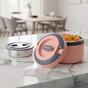 Táper Interior de Acero Inoxidable Prime Rosado 400 ml