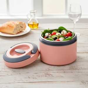 Táper Interior de Acero Inoxidable sin Separador Prime Rosado 600 ml